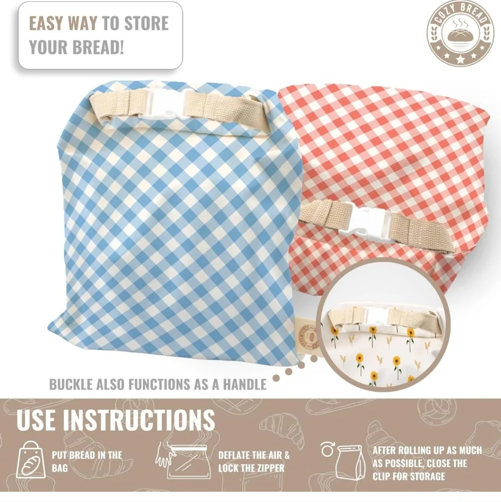 Reusable Bread Bags 2 Pc